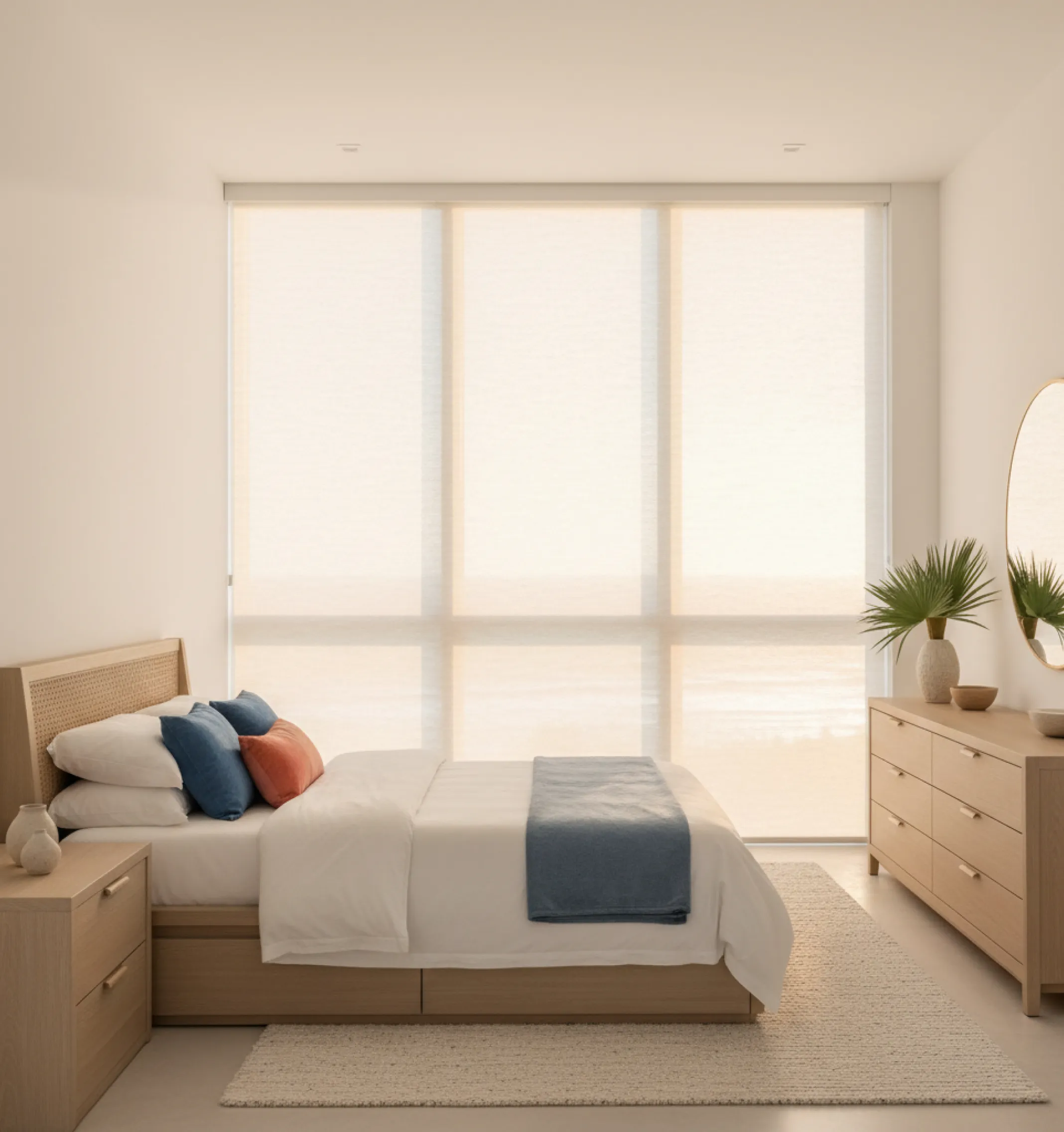 master-bedroom-white-shutters-ocean-view-palm-trees